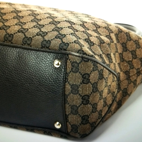 Gucci Monogram Tote Dark Brown - Picture 6 of 12